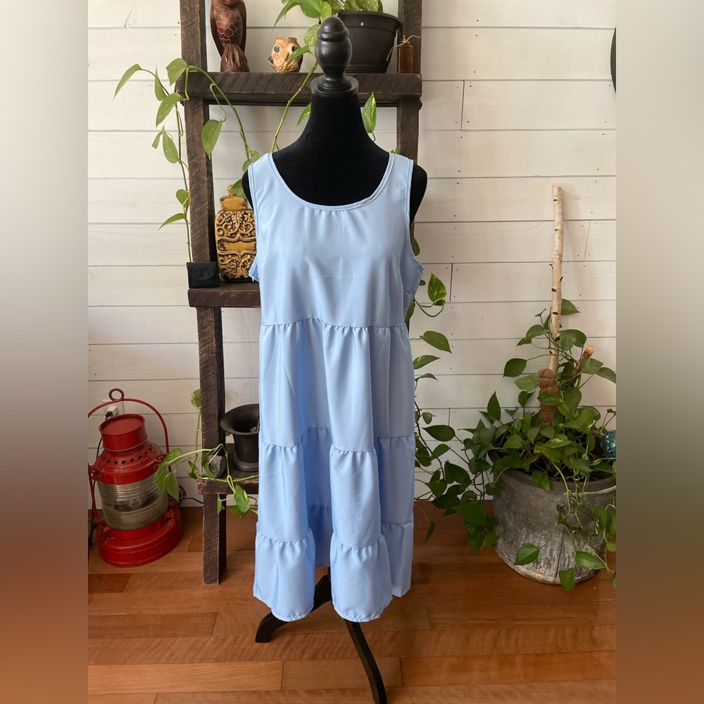 Baby Blue Minimalist Dress